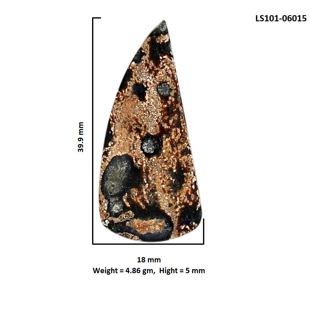 Viper Skin Jasper 18x39.9x5 mm Fancy Shape Polished Gemstone LS101-06015