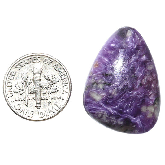Siberian Charoite 20.1x28.3x6.5 mm Fancy Shape Polished Gemstone LS102-08820