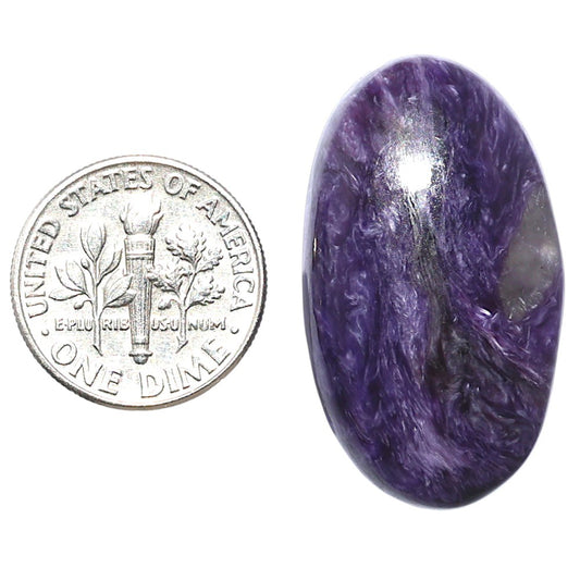 Siberian Charoite 18x31.7x7.3 mm Oval Shape Polished Gemstone LS102-08823