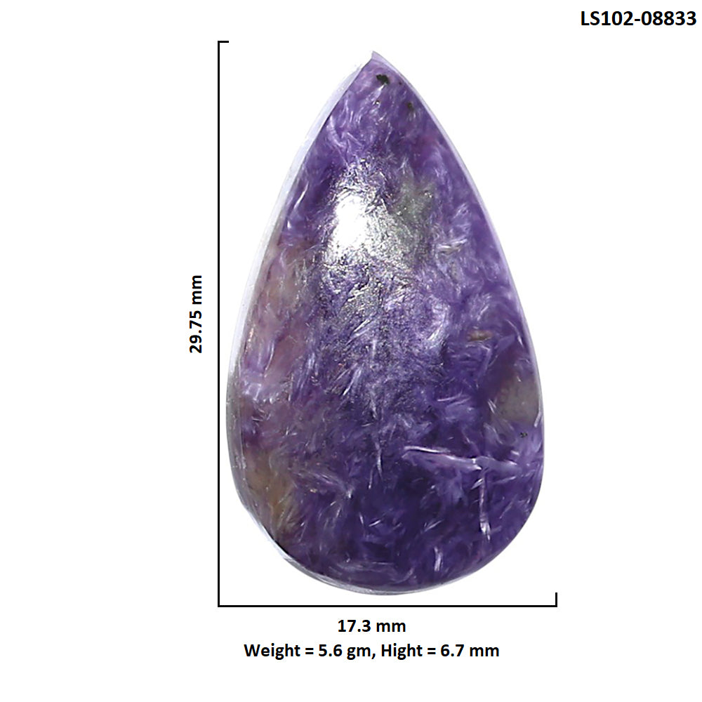 Siberian Charoite 17.3x29.75x6.7 mm Pear Shape Polished Gemstone LS102-08833