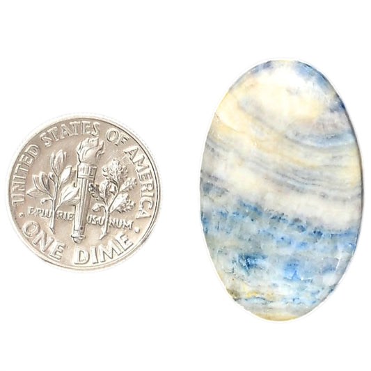 Blue Scheelite 18.5x29.5x5.7 mm Oval Shape Polished Gemstone LS103-06041