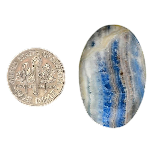 Blue Scheelite 20x30.75x5.5 mm Oval Shape Polished Gemstone LS103-06048
