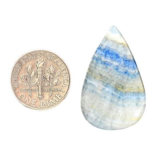 Blue Scheelite 19x30.25x5 mm Pear Shape Polished Gemstone LS103-06052