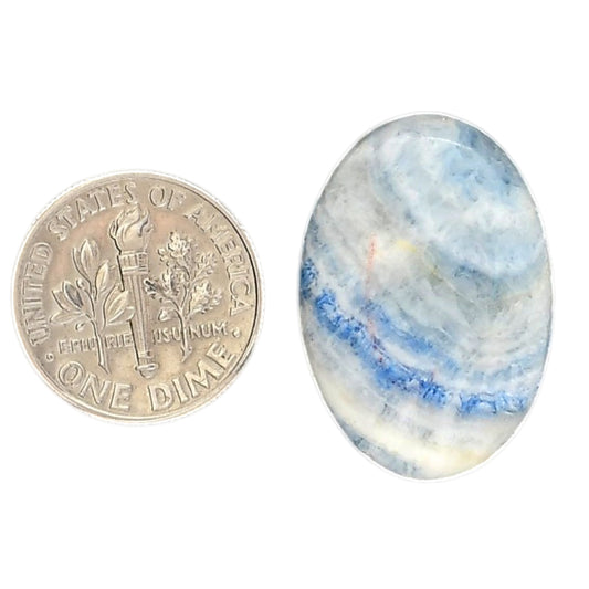 Blue Scheelite 17.8x25.6x5.7 mm Oval Shape Polished Gemstone LS103-06054