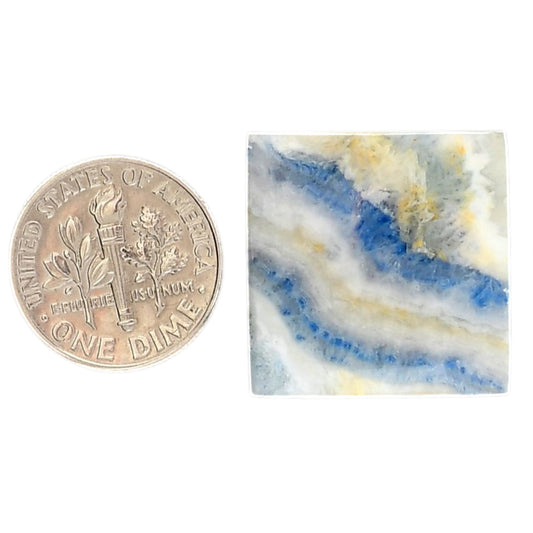 Blue Scheelite 22.4x22.6x6 mm Baguette Shape Polished Gemstone LS103-06055