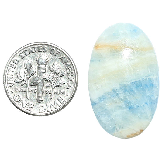 Blue Scheelite 17x27.7x4 mm Oval Shape Polished Gemstone LS103-08088