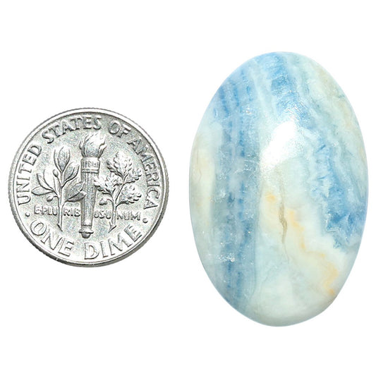 Blue Scheelite 20x30.6x5.5 mm Oval Shape Polished Gemstone LS103-08089