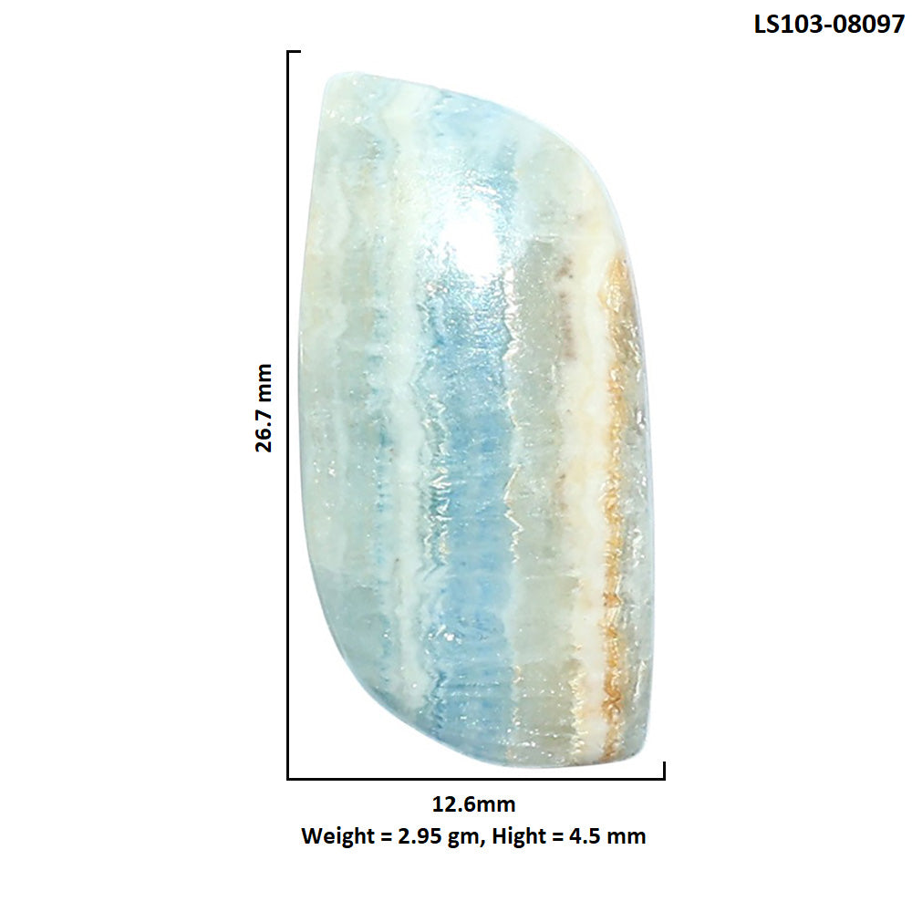 Blue Scheelite 12.6x26.7x4.5 mm Fancy Shape Polished Gemstone LS103-08097