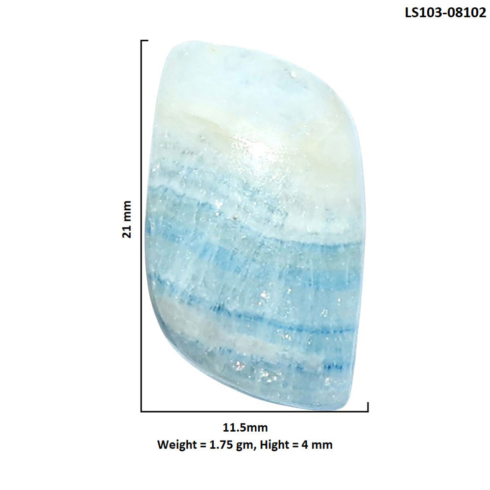 Blue Scheelite 11.5x21x4 mm Fancy Shape Polished Gemstone LS103-08102