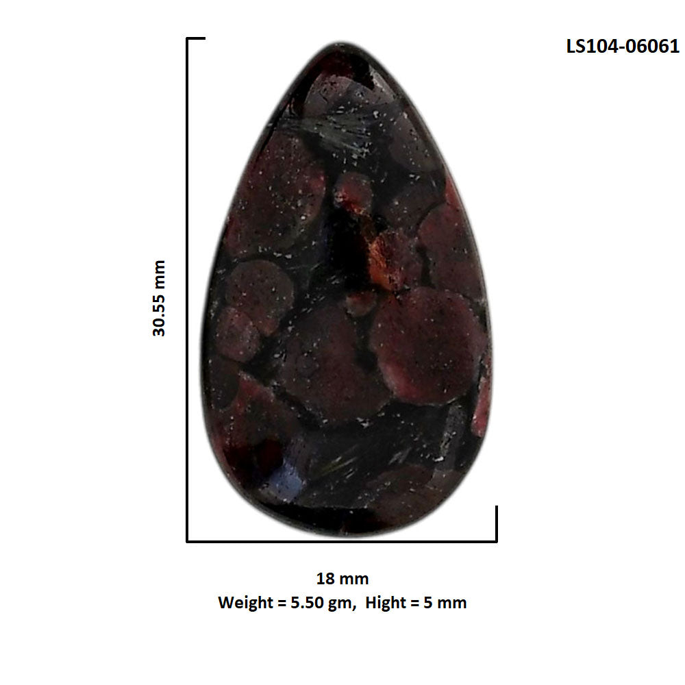 Eudialyte 18x30.55x5 mm Pear Shape Polished Gemstone LS104-06061