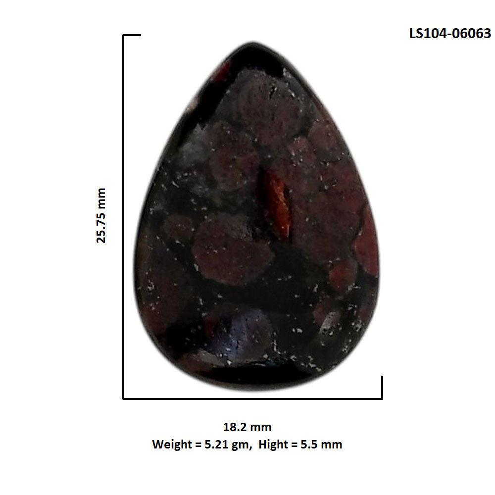 Eudialyte 18.2x25.75x5.5 mm Pear Shape Polished Gemstone LS104-06063