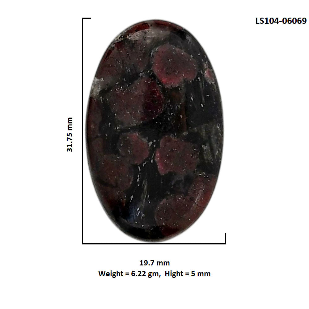 Eudialyte 19.7x31.75x5 mm Oval Shape Polished Gemstone LS104-06069