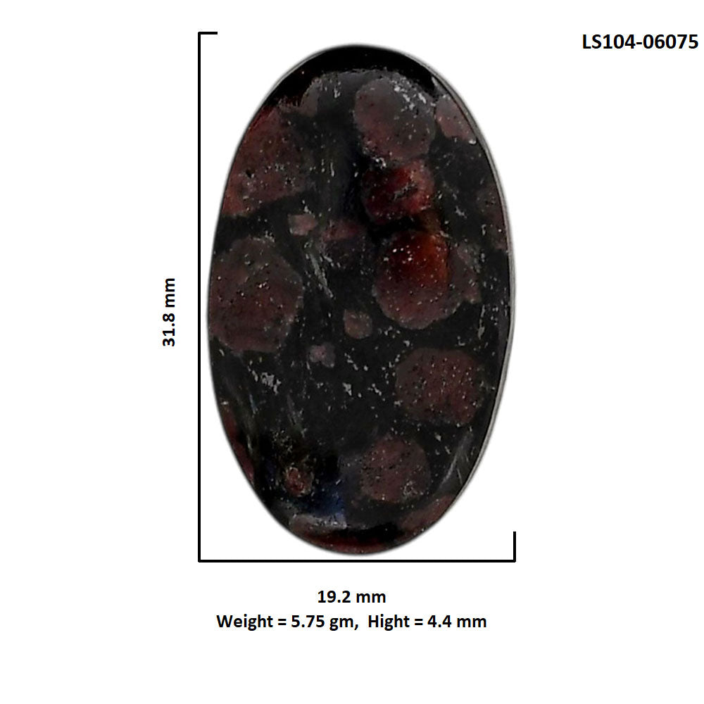 Eudialyte 19.2x31.8x4.4 mm Oval Shape Polished Gemstone LS104-06075