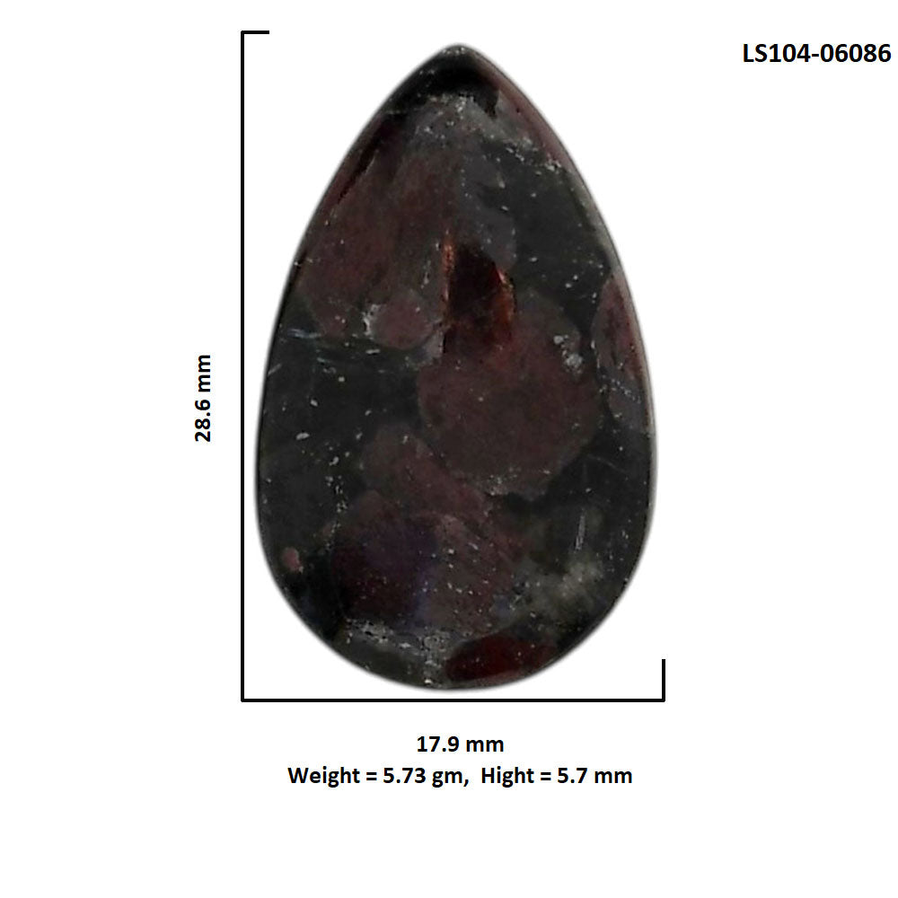 Eudialyte 17.9x28.6x5.7 mm Pear Shape Polished Gemstone LS104-06086