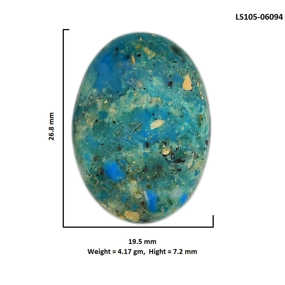 Peruvian Opalina 19.5x26.8x7.2 mm Oval Shape Polished Gemstone LS105-06094