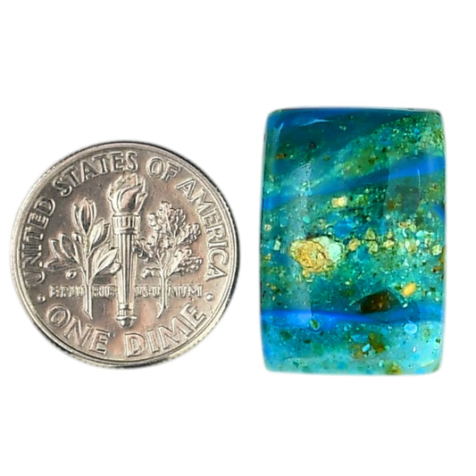 Peruvian Opalina 14.7x21.25x6 mm Baguette Shape Polished Gemstone LS105-06108