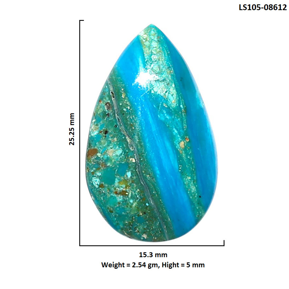 Peruvian Opalina 15.3x25.25x5 mm Pear Shape Polished Gemstone LS105-08612