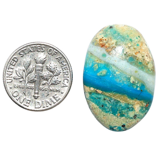 Peruvian Opalina 18.7x27.45x6.7 mm Oval Shape Polished Gemstone LS105-08627