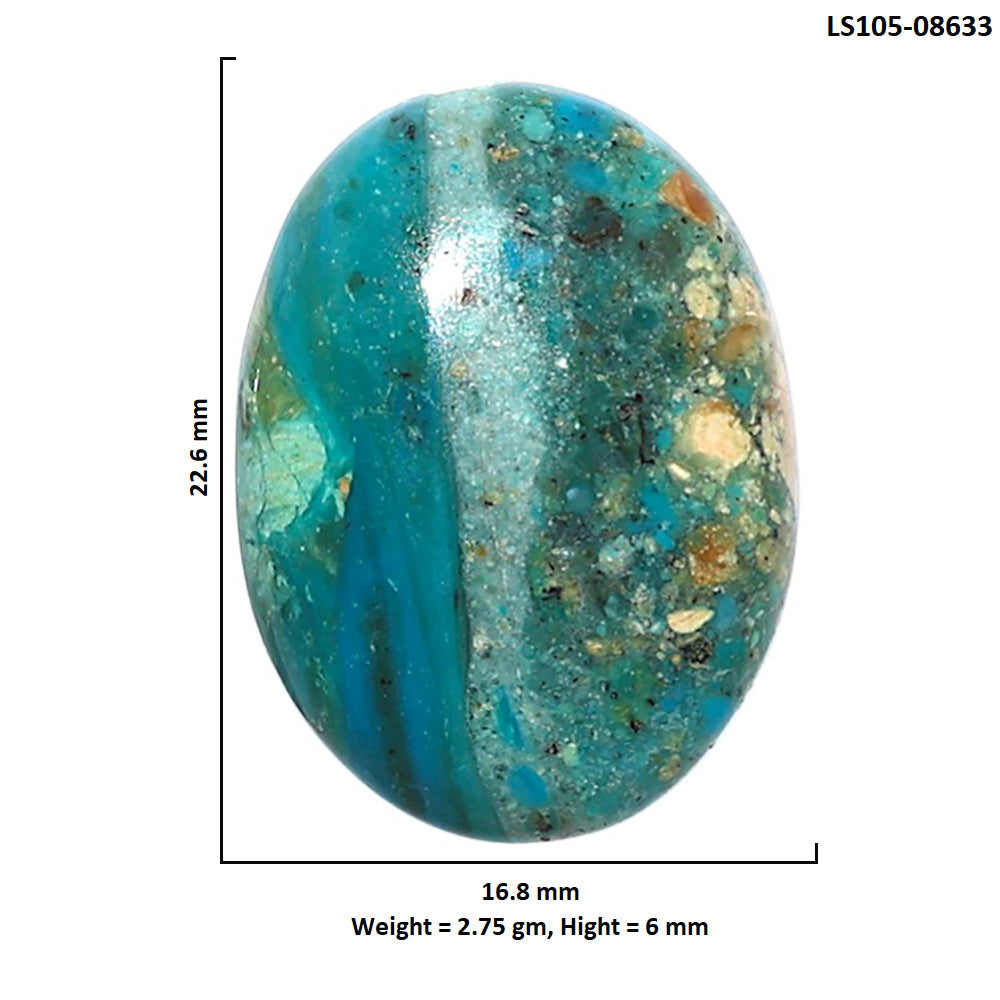 Peruvian Opalina 16.8x22.6x6 mm Oval Shape Polished Gemstone LS105-08633