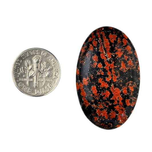 Fireworks Obsidian 23.4x37.45x5.4 mm Oval Shape Polished Gemstone LS106-06129