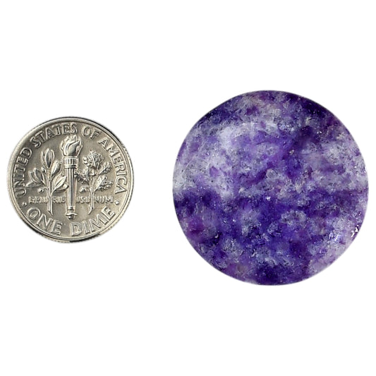 Lepidolite 26.6x26.6x6 mm Round Shape Polished Gemstone LS107-06157