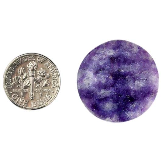 Lepidolite 25.8x25.8x5 mm Round Shape Polished Gemstone LS107-06162