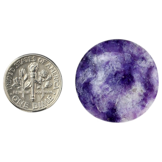 Lepidolite 25.5x25.5x5.5 mm Round Shape Polished Gemstone LS107-06164