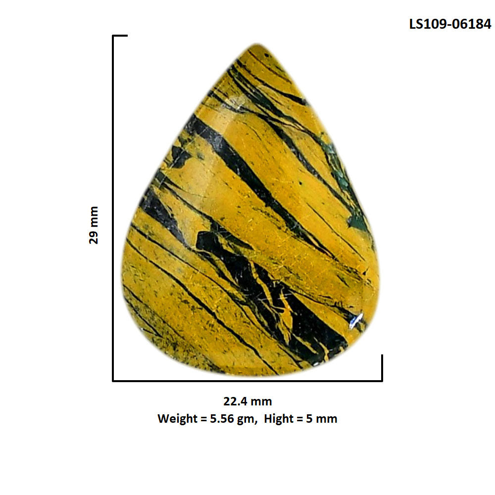 Mariposite 22.4x29x5 mm Pear Shape Polished Gemstone LS109-06184