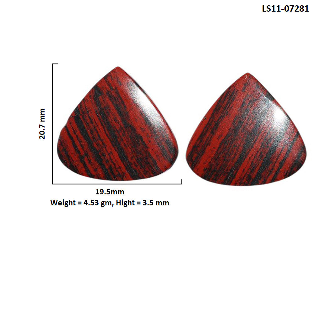 Snake Skin Jasper Pair 19.5x20.7x3.5 mm Heart Shape Polished Gemstone LS11-07281
