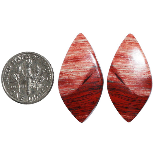 Snake Skin Jasper Pair 15x30x4.3 mm Marquise Shape Polished Gemstone LS11-07283