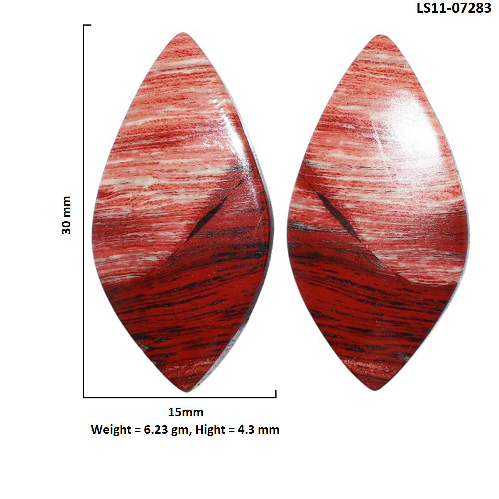Snake Skin Jasper Pair 15x30x4.3 mm Marquise Shape Polished Gemstone LS11-07283