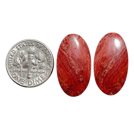 Snake Skin Jasper Pair 12.7x22.9x4 mm Oval Shape Polished Gemstone LS11-07806