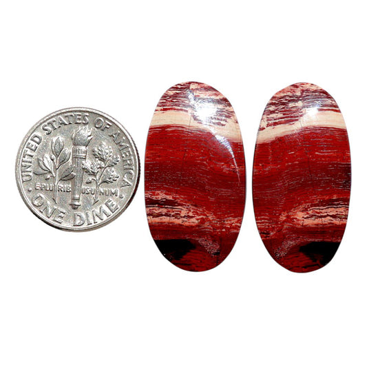 Snake Skin Jasper Pair 14.2x26.7x4.5 mm Oval Shape Polished Gemstone LS11-07818