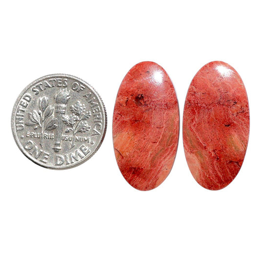Snake Skin Jasper Pair 12.3x23.8x4 mm Oval Shape Polished Gemstone LS11-07822