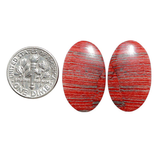 Snake Skin Jasper Pair 14.6x24x4 mm Oval Shape Polished Gemstone LS11-07829