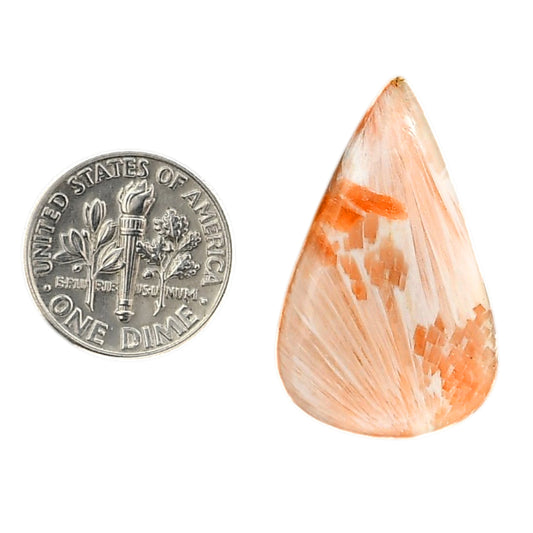 Orange Scolecite 18.8x30.5x5.5 mm Pear Shape Polished Gemstone LS110-06201