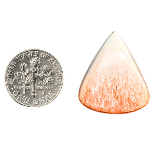 Orange Scolecite 21.3x25x6.8 mm Pear Shape Polished Gemstone LS110-06203