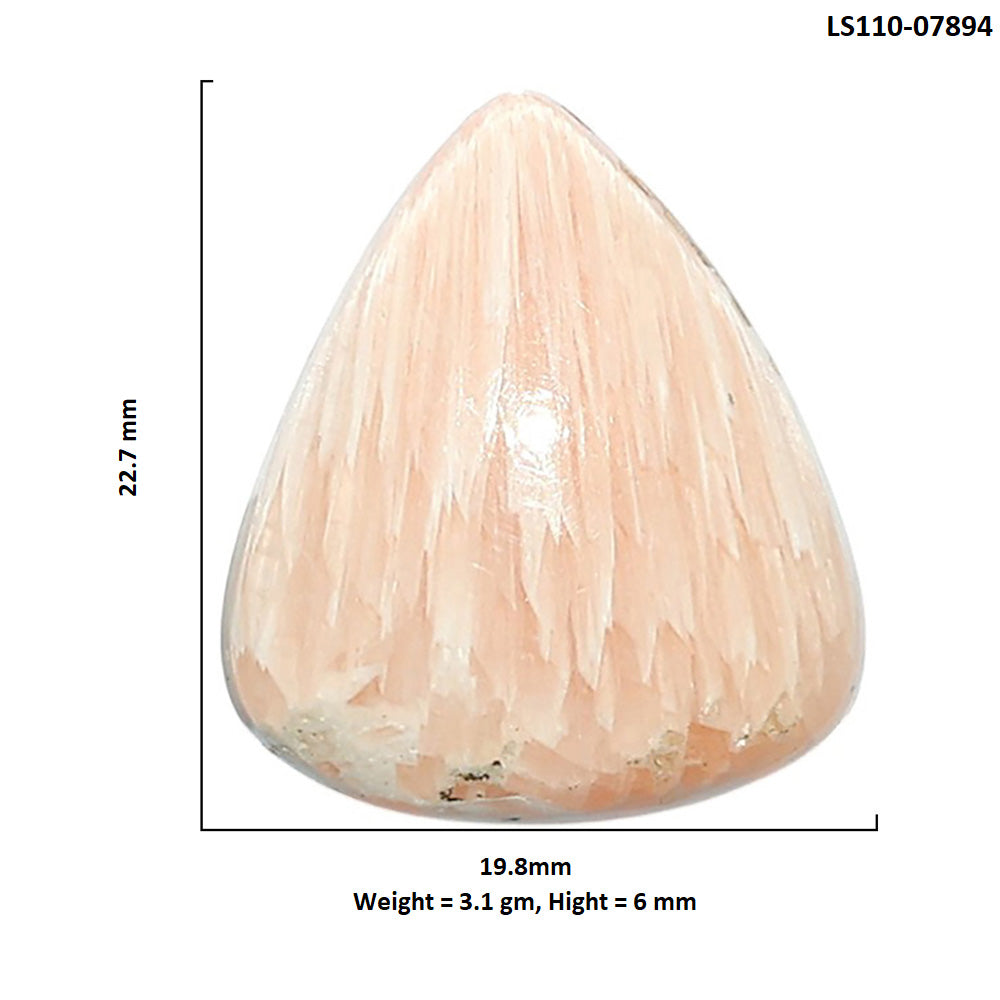 Orange Scolecite 19.8x22.7x6 mm Fancy Shape Polished Gemstone LS110-07894