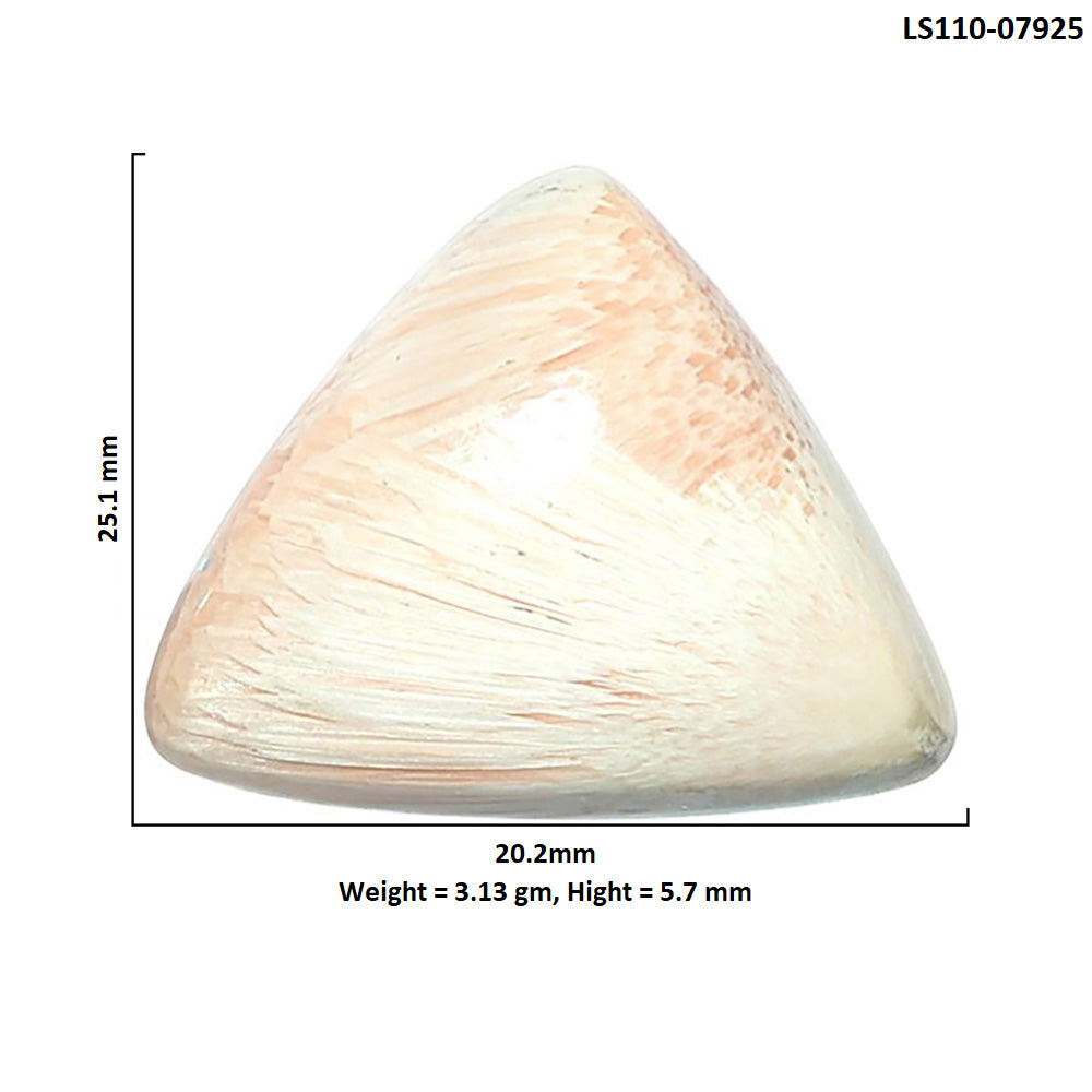 Orange Scolecite 20.2x25.1x5.7 mm Fancy Shape Polished Gemstone LS110-07925
