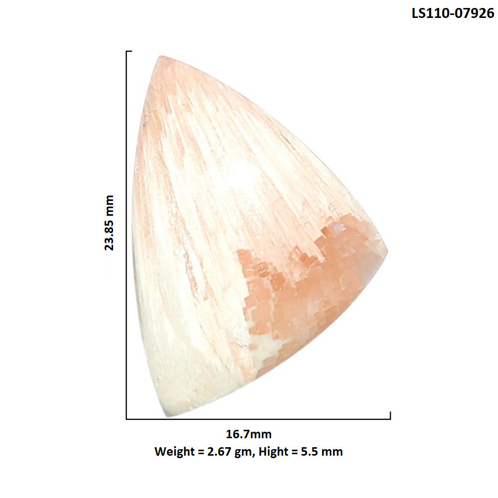 Orange Scolecite 16.7x23.85x5.5 mm Fancy Shape Polished Gemstone LS110-07926