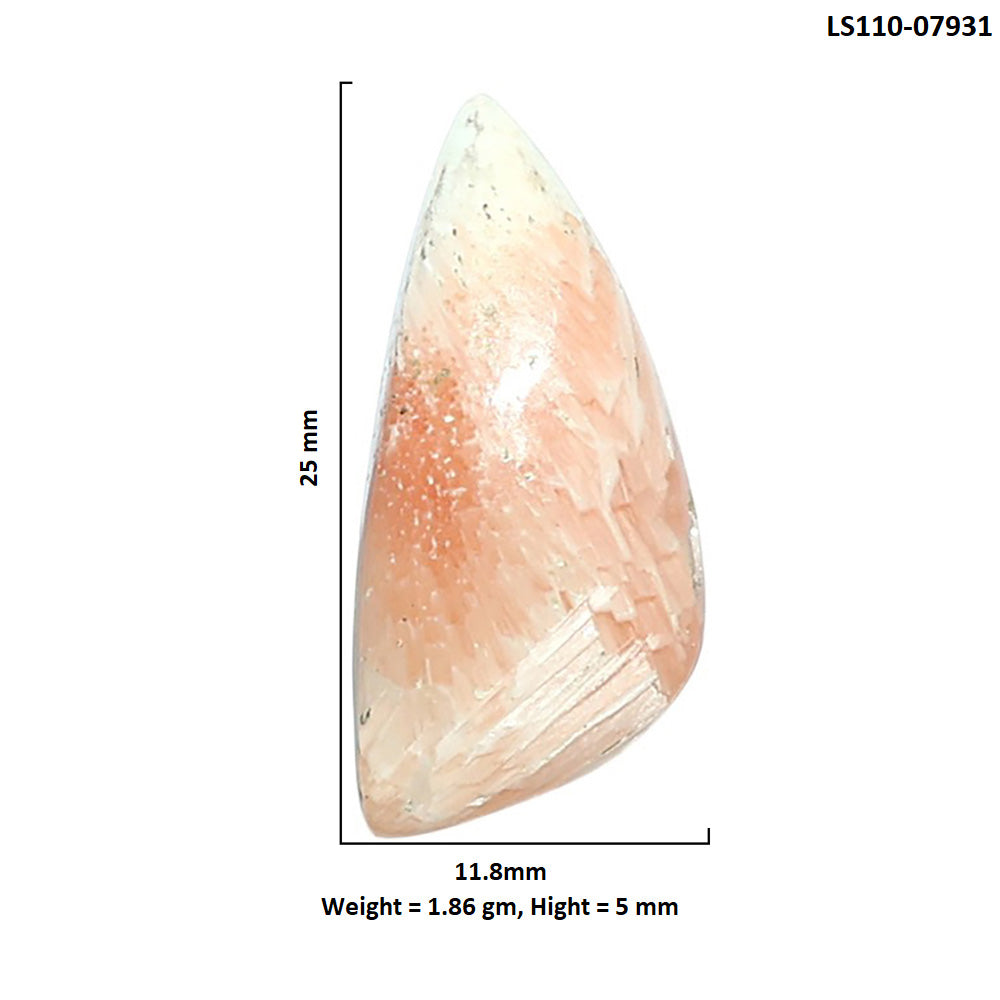 Orange Scolecite 11.8x25x5 mm Fancy Shape Polished Gemstone LS110-07931