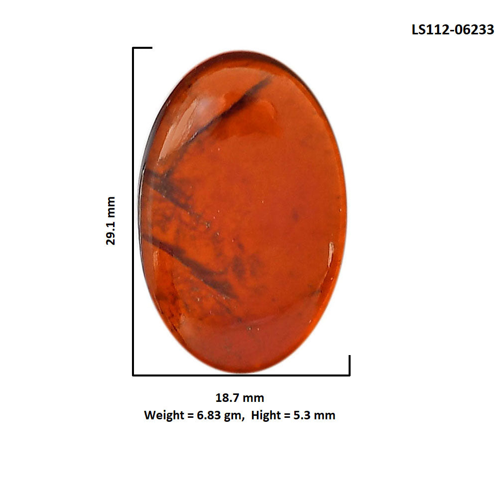 Hessonite Garnet 18.7x29.1x5.3 mm Oval Shape Polished Gemstone LS112-06233
