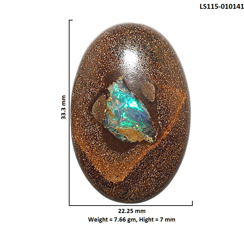Natural Boulder Opal 22.25x33.3x7 mm Oval Shape Polished Gemstone LS115-010141