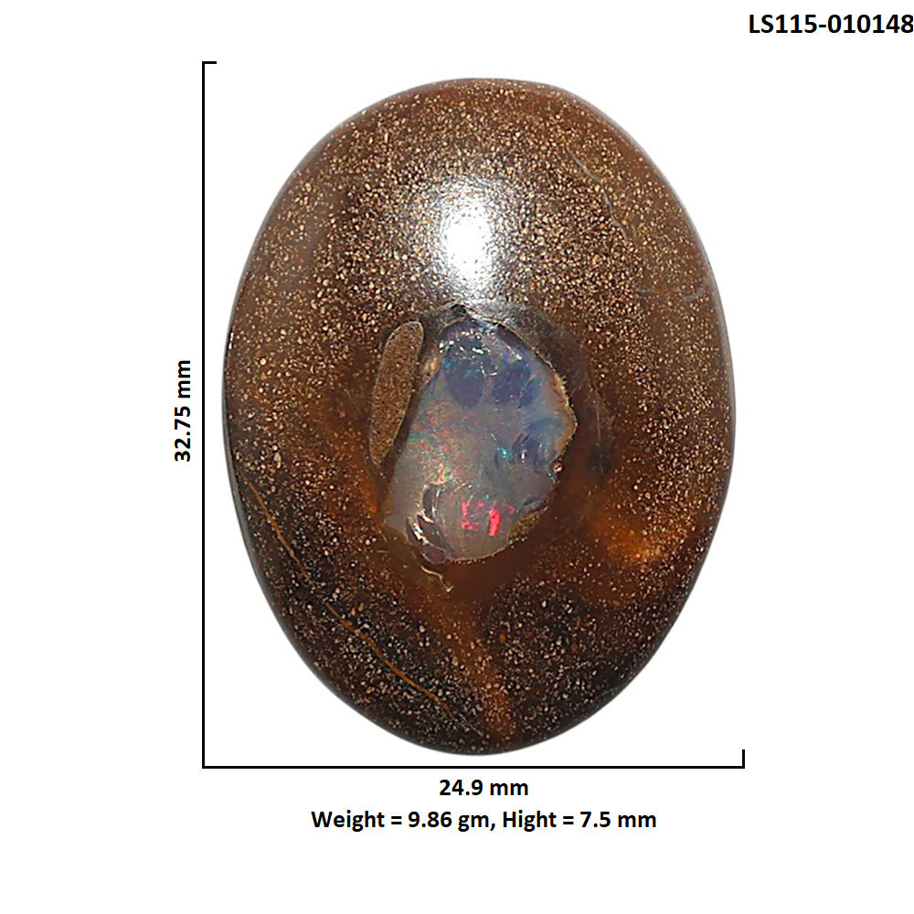 Natural Boulder Opal 24.9x32.75x7.5 mm Oval Shape Polished Gemstone LS115-010148