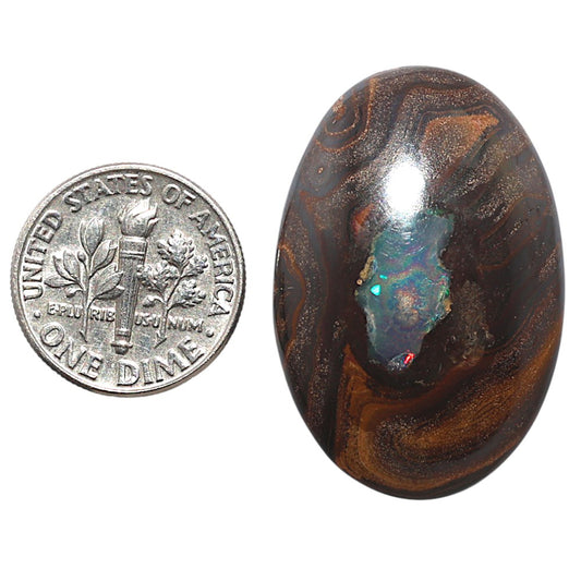 Boulder Opal 22.25x32.9x7 mm Oval Shape Polished Gemstone LS115-08694