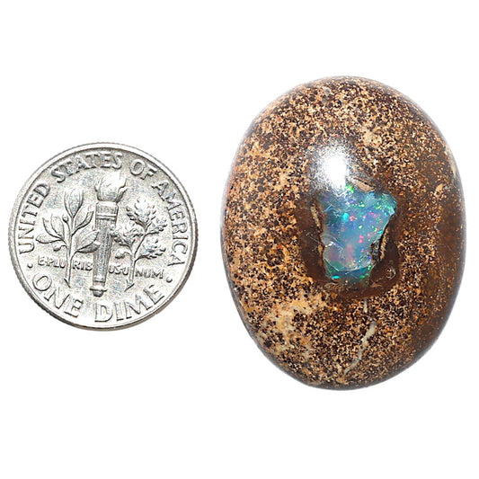 Boulder Opal 23.2x29.65x7.3 mm Oval Shape Polished Gemstone LS115-08702