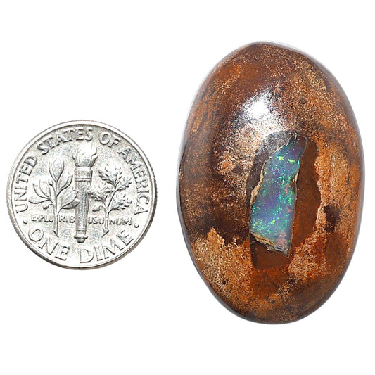 Boulder Opal 22.8x33.8x6.7 mm Oval Shape Polished Gemstone LS115-08707