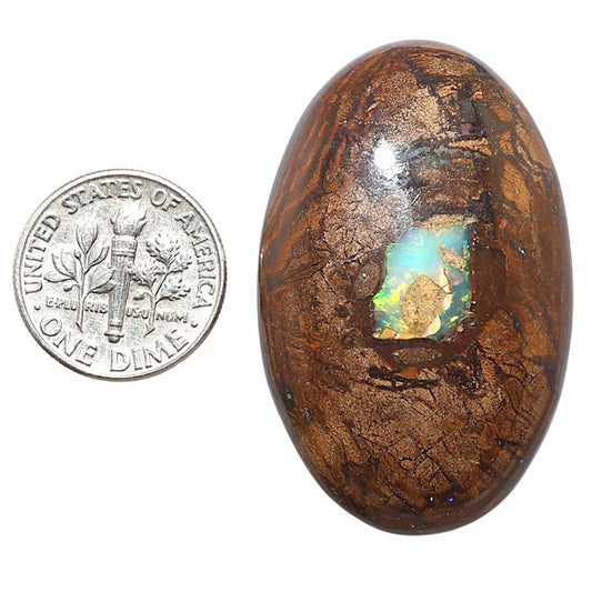 Boulder Opal 26.6x41.5x6.5 mm Oval Shape Polished Gemstone LS115-08708
