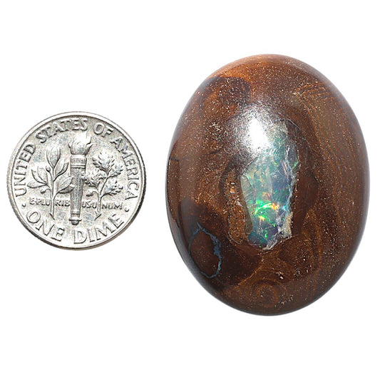 Boulder Opal 26.2x33.5x9 mm Oval Shape Polished Gemstone LS115-08716