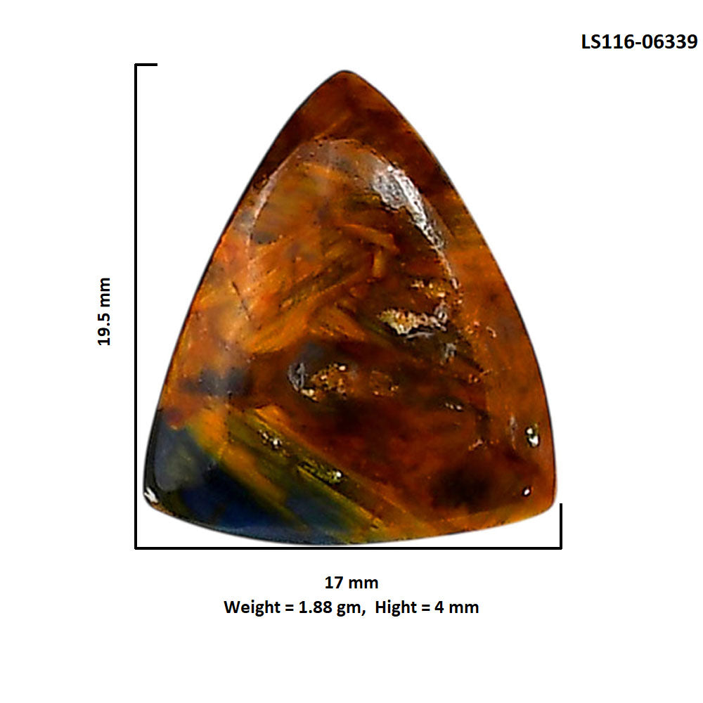 Pietersite 17x19.5x4 mm Fancy Shape Polished Gemstone LS116-06339
